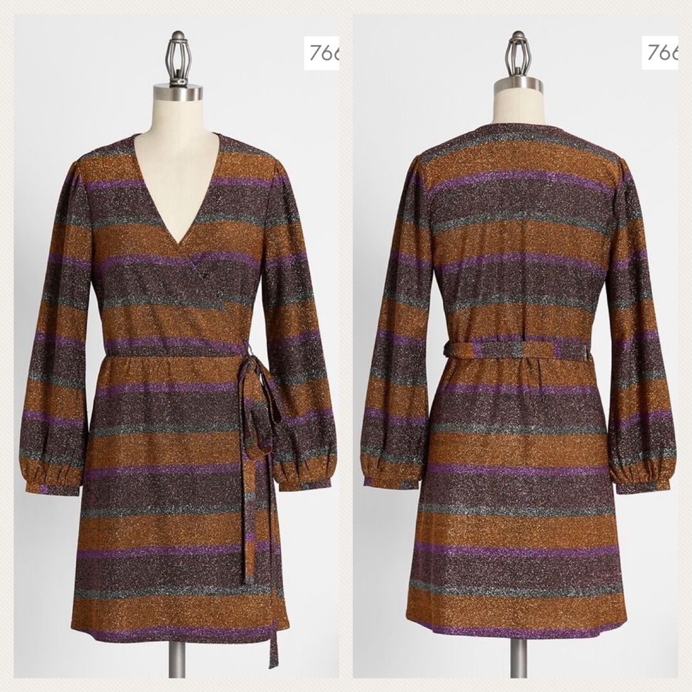 Prime Time Shine Wrap Dress - ModCloth - NEW